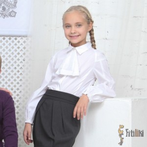 ПОСЛЕДНИЙ РАЗМЕР! Блузка для девочки школьная Cleverly, Россия