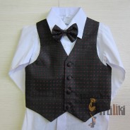 Нарядный комплект брюки+сорочка+жилет+бабочка для мальчика, Россия